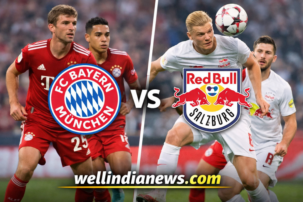 FC Bayern vs Red Bull Salzburg friendly match pre-season action